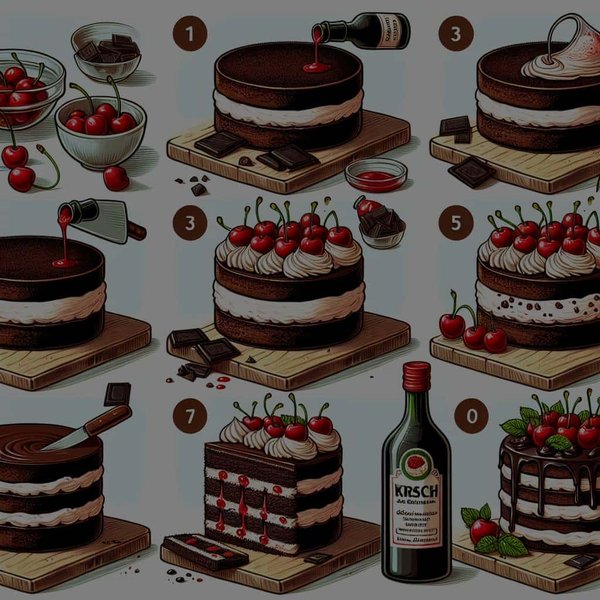How to Make an Authentic German Black Forest Cake with Cherries and Kirsch?