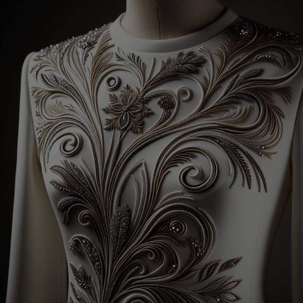 What Are the Key Styles for Embellishing a Professional Tunic Top with Elegant Embroidery?